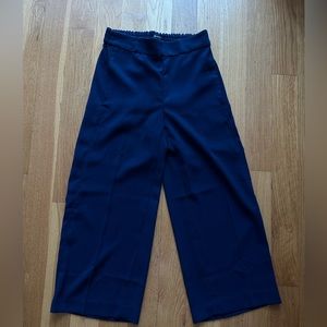 Madewell Navy Wide Legged Cropped Pant